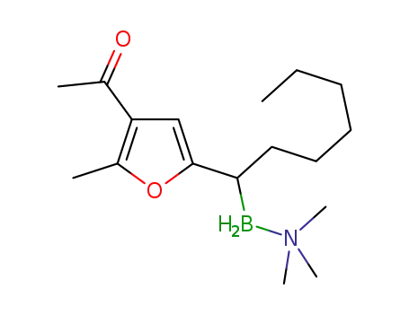 1-(5-(1-(trimethylamine-boranyl)heptyl)-2-methylfuran-3-yl)ethan-1-one