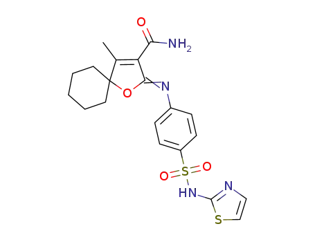4-methyl-2-(4-(N-thiazol-2-ylsulfamoyl)phenylimino)-1-oxaspiro[4.5]dec-3-ene-3-carboxamide