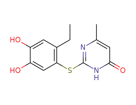 2-(2-ethyl-4,5-dihydroxyphenylthio)-6-methylpyrimidin-4(3H)-one