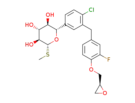 (2S,3R,4R,5S,6R)-2-[4-chloro-3-[[3-fluoro-4-[[(2S)-oxiran-2-yl]methoxy]phenyl]methyl]phenyl]-6-methylthiotetrahydropyran-3,4,5-triol