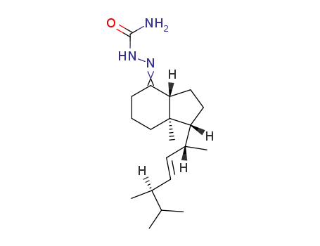 2,3,3a,4,5,6,7,7aβ-octahydro-7aα-methyl-1R-(1α,1R,4R,5-trimethyl-2E-hexenyl)-4H-inden-4-one semicarbazide