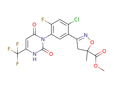 3-(2-chloro-5-(2,6-dioxo-4-trifluoromethyl-3,6-dihydropyrimidine-1(2H)-yl)-4-fluorophenyl)-5-methyl-4,5-dihydroisoxazole-5-carboxylic acid methyl ester