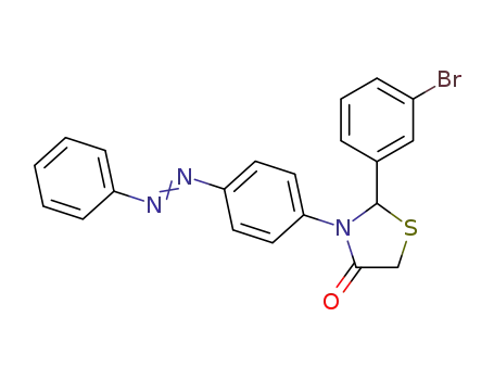 2-(3-bromophenyl)-3-(4-(phenyldiazenyl)phenyl)thiazolidin-4-one