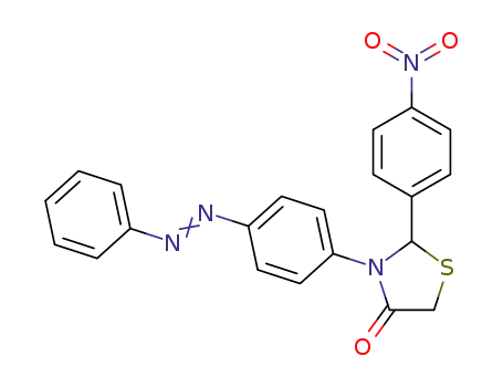 2-(4-nitrophenyl)-3-(4-(phenyldiazenyl)phenyl)thiazolidin-4-one