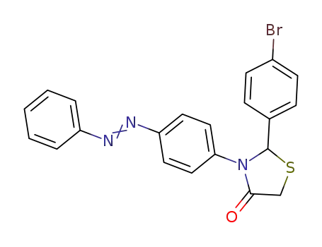 2-(4-bromophenyl)-3-(4-(phenyldiazenyl)phenyl)thiazolidin-4-one