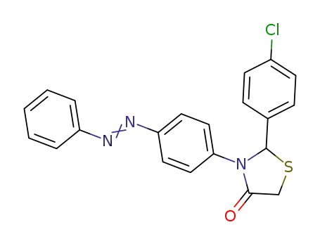 2-(4-chlorophenyl)-3-(4-(phenyldiazenyl)phenyl)thiazolidin-4-one