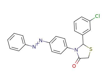 2-(3-chlorophenyl)-3-(4-(phenyldiazenyl)phenyl)thiazolidin-4-one