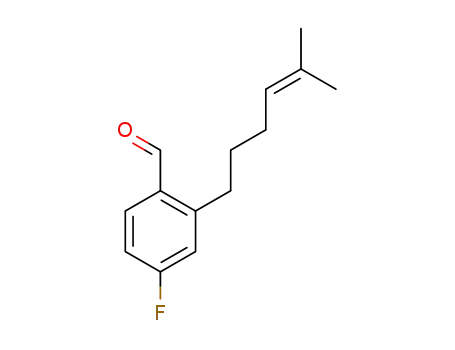 4-fluoro-2-(5-methylhex-4-en-1-yl)benzaldehyde