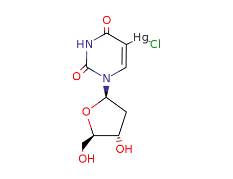 Molecular Structure of 65505-76-2 (5-chloromercurio-2-'-deoxyuridine)