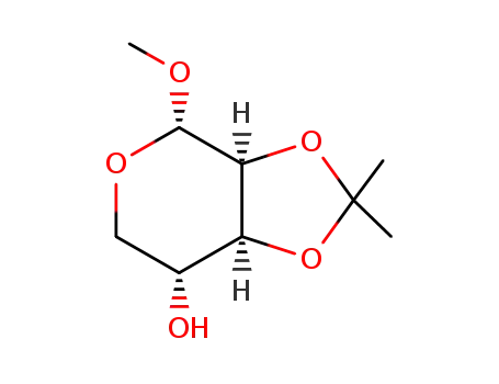 Molecular Structure of 60562-98-3 (methyl 2,3-O-(1-methylethylidene)pentopyranoside)