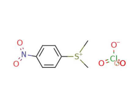 Molecular Structure of 29843-53-6 (Sulfonium, dimethyl(4-nitrophenyl)-, perchlorate)