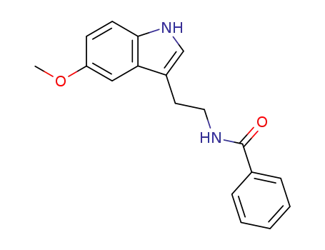 Molecular Structure of 76290-79-4 (N-[2-(5-methoxy-1H-indol-3-yl)ethyl]benzamide)