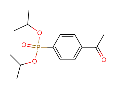 Molecular Structure of 106052-23-7 (Phosphonic acid, (4-acetylphenyl)-, bis(1-methylethyl) ester)