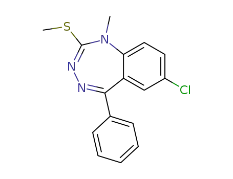 Molecular Structure of 105448-13-3 (1H-1,3,4-Benzotriazepine, 7-chloro-1-methyl-2-(methylthio)-5-phenyl-)