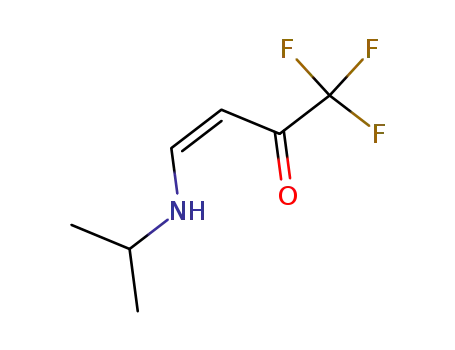Molecular Structure of 127223-90-9 (3-Buten-2-one, 1,1,1-trifluoro-4-[(1-methylethyl)amino]-, (3Z)-)
