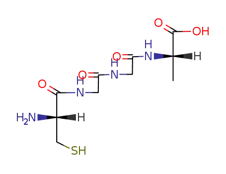 Molecular Structure of 120711-58-2 (L-Alanine, N-[N-(N-L-cysteinylglycyl)glycyl]-)