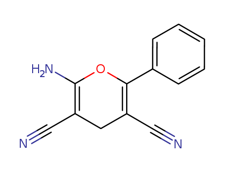 4H-Pyran-3,5-dicarbonitrile, 2-amino-6-phenyl-