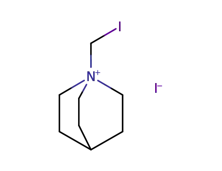 Molecular Structure of 104304-18-9 (1-Azoniabicyclo[2.2.2]octane, 1-(iodomethyl)-, iodide)