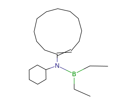 Molecular Structure of 74793-30-9 ([(Cyclododecen-1-yl)cyclohexylamino]diethylborane)
