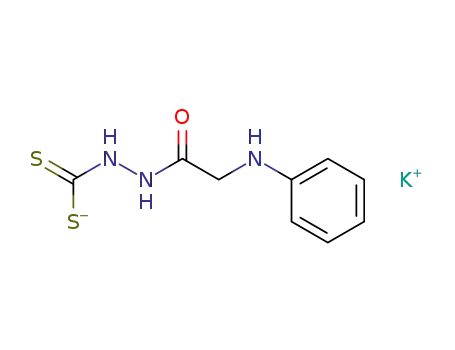 Molecular Structure of 142787-65-3 (Glycine, N-phenyl-, 2-(dithiocarboxy)hydrazide, monopotassium salt)