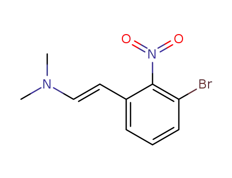 Molecular Structure of 105205-49-0 (Ethenamine, 2-(3-bromo-2-nitrophenyl)-N,N-dimethyl-)