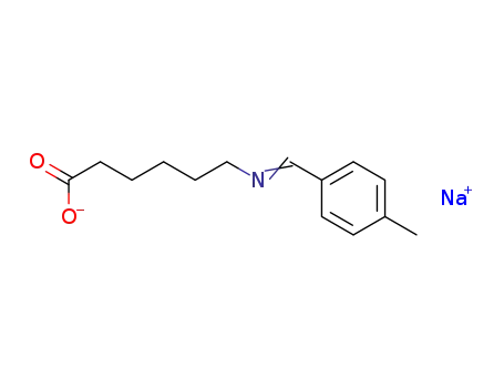 Sodium; 6-{[1-p-tolyl-meth-(E)-ylidene]-amino}-hexanoate