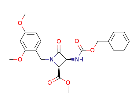 cis-3-benzyloxycarbonylamino-1-(2,4-dimethoxybenzyl)-4-methoxycarbonyl-2-azetidinone