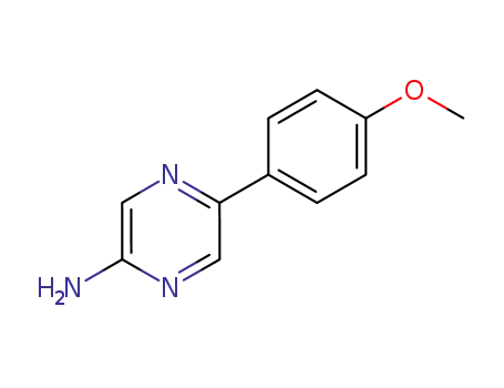 Molecular Structure of 119738-50-0 (5-(4-methoxyphenyl)pyrazin-2-amine)
