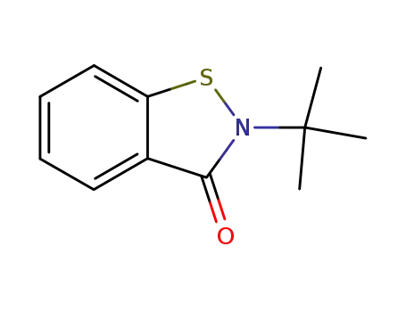 Molecular Structure of 35159-95-6 (1,2-Benzisothiazol-3(2H)-one, 2-(1,1-dimethylethyl)-)