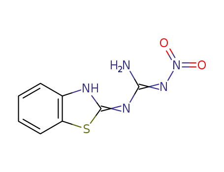 Molecular Structure of 113513-25-0 (Guanidine, N-2-benzothiazolyl-N'-nitro-)