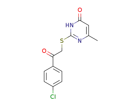 2-((2-(4-chlorophenyl)-2-oxoethyl)thio)-6-methylpyrimidin-4(3H)-one