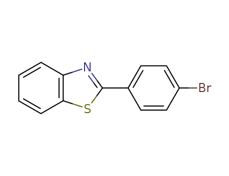 19654-19-4,1-(2-BENZOTHIAZOLYL)-4-BROMOBENZENE,Benzothiazole,2-(p-bromophenyl)- (8CI); 2-(4-Bromophenyl)-1,3-benzothiazole;2-(4-Bromophenyl)benzothiazole; 2-(4'-Bromophenyl)benzothiazole;2-(p-Bromophenyl)benzothiazole