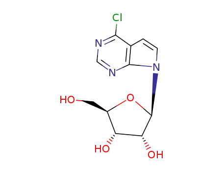 Molecular Structure of 16754-80-6 (6-Chloro-7-deazapurine-b-D-riboside)