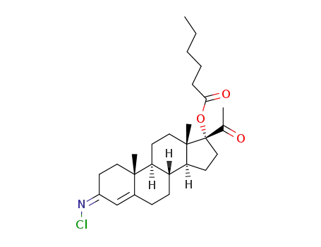 anti-17α-Caproyloxy-Δ4-pregnen-20-on-3-N-chlorimin