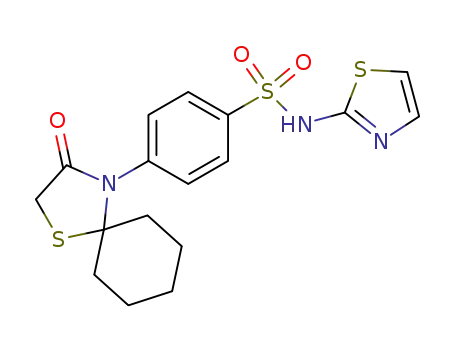 4-(3-Oxo-1-thia-4-aza-spiro[4.5]dec-4-yl)-N-thiazol-2-yl-benzenesulfonamide