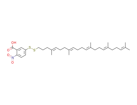 6-nitro-3-<(4E,8E,12E,16E)-4,8,13,17,21-pentamethyl-4,8,12,16,20-docosapentaenyldisulfamyl> benzoic acid