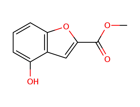 Molecular Structure of 127724-13-4 (2-Benzofurancarboxylic acid, 4-hydroxy-, methyl ester)