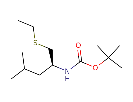 tert-butyl (S)-N-[1-(ethylsulfanylmethyl)-3-methylbutyl]carbamate