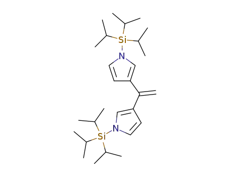 Molecular Structure of 161227-57-2 (1H-Pyrrole, 3,3'-ethenylidenebis[1-[tris(1-methylethyl)silyl]-)