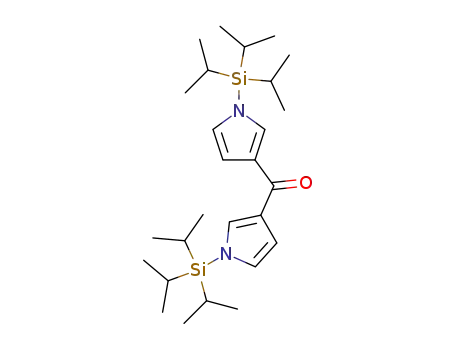 Molecular Structure of 161227-56-1 (Methanone, bis[1-[tris(1-methylethyl)silyl]-1H-pyrrol-3-yl]-)