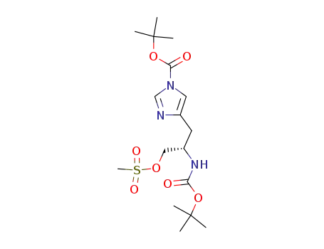 4-((S)-2-tert-Butoxycarbonylamino-3-methanesulfonyloxy-propyl)-imidazole-1-carboxylic acid tert-butyl ester