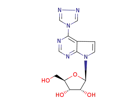 7-(β-D-ribofuranosyl)-4-(1,2,4-triazol-4-yl)pyrrolo<2,3-d>pyrimidine