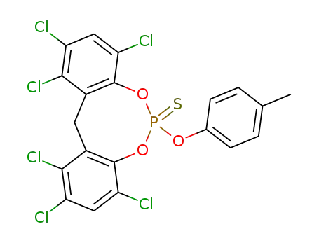 1,2,4,8,10,11-Hexachloro-6-p-tolyloxy-12H-5,7-dioxa-6-phospha-dibenzo[a,d]cyclooctene 6-sulfide
