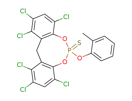 1,2,4,8,10,11-Hexachloro-6-o-tolyloxy-12H-5,7-dioxa-6-phospha-dibenzo[a,d]cyclooctene 6-sulfide