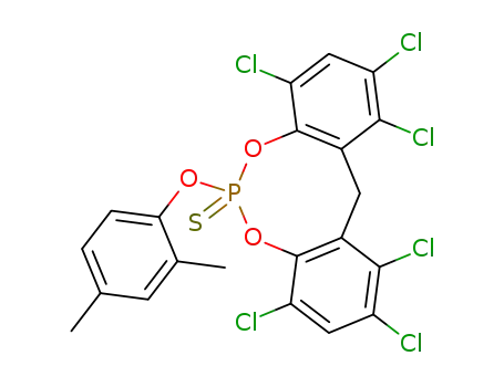1,2,4,8,10,11-Hexachloro-6-(2,4-dimethyl-phenoxy)-12H-5,7-dioxa-6-phospha-dibenzo[a,d]cyclooctene 6-sulfide