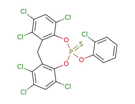 1,2,4,8,10,11-Hexachloro-6-(2-chloro-phenoxy)-12H-5,7-dioxa-6-phospha-dibenzo[a,d]cyclooctene 6-sulfide
