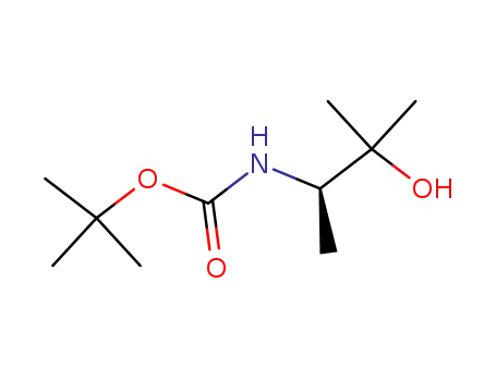 Molecular Structure of 186466-64-8 (Carbamic acid, [(1R)-2-hydroxy-1,2-dimethylpropyl]-, 1,1-dimethylethyl ester)