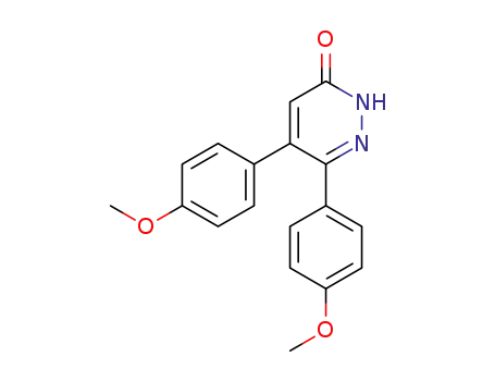 Molecular Structure of 70768-92-2 (3(2H)-Pyridazinone, 5,6-bis(4-methoxyphenyl)-)