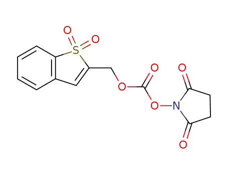 Molecular Structure of 197244-91-0 (1,1-DIOXOBENZO[B]THIOPHEN-2-YLMETHYL N-SUCCIMIDYL CARBONATE)