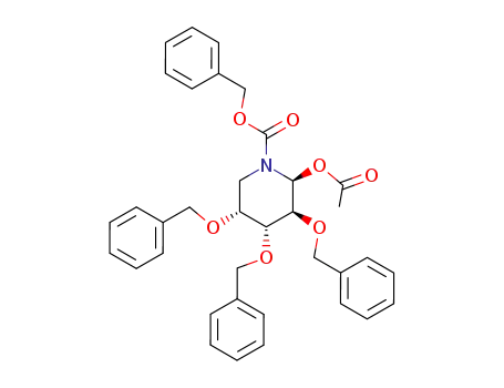 (2S,3S,4R,5R)-2-Acetoxy-3,4,5-tris-benzyloxy-piperidine-1-carboxylic acid benzyl ester
